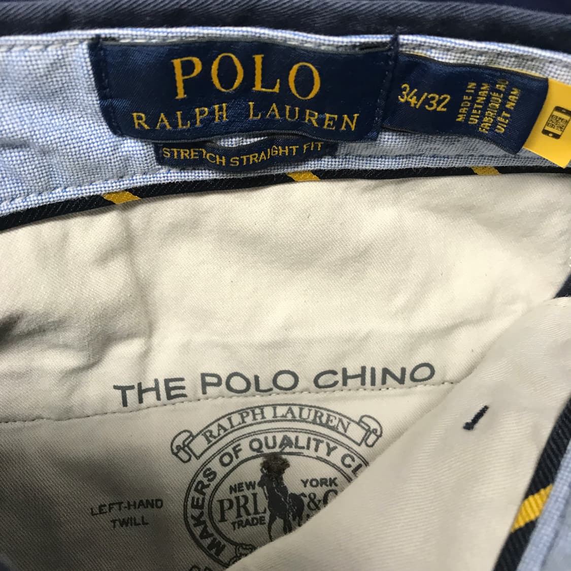 폴로 랄프로렌 QR 네이비 치노 팬츠 34/32 상품이미지6