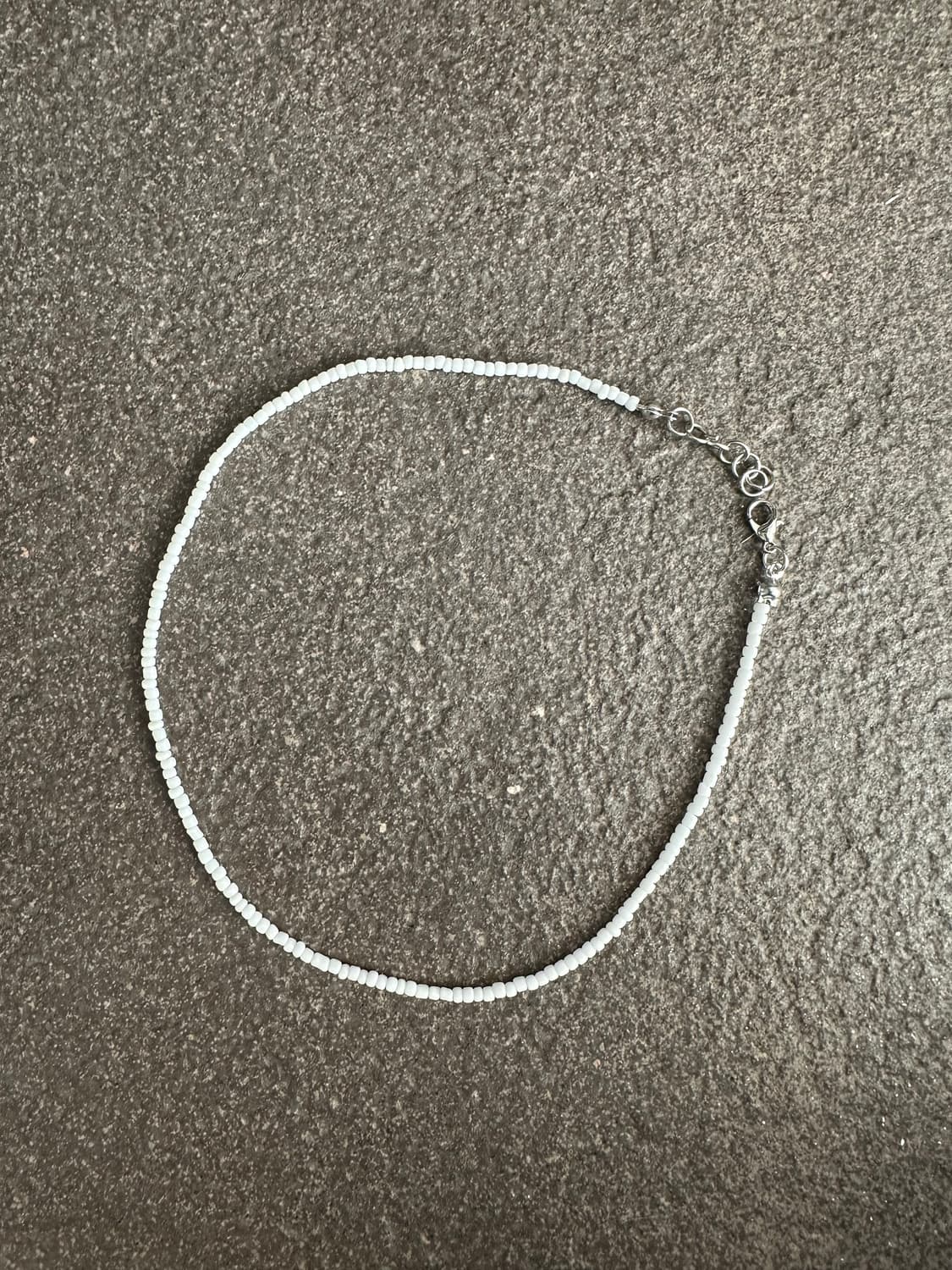 수제 레이어드 목걸이 심플 화이트 상품이미지2