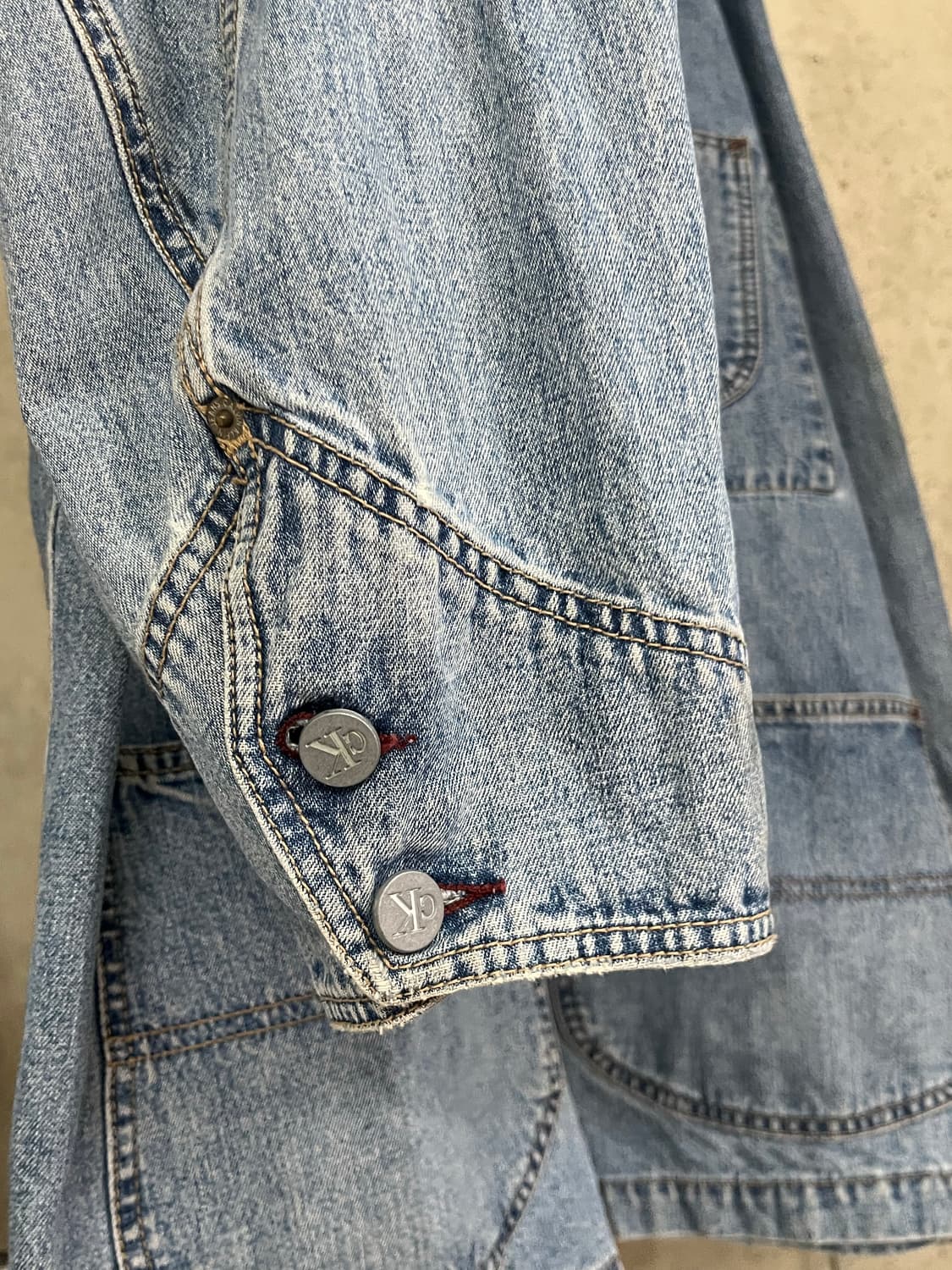 90s USA CALVIN KLEIN DENIM CHORE COAT 상품이미지7