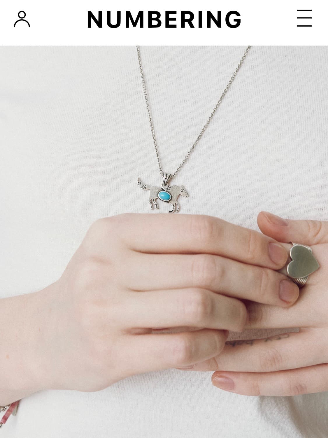 넘버링 #6763 Horse Turquoise Pendant Neckla 상품이미지2
