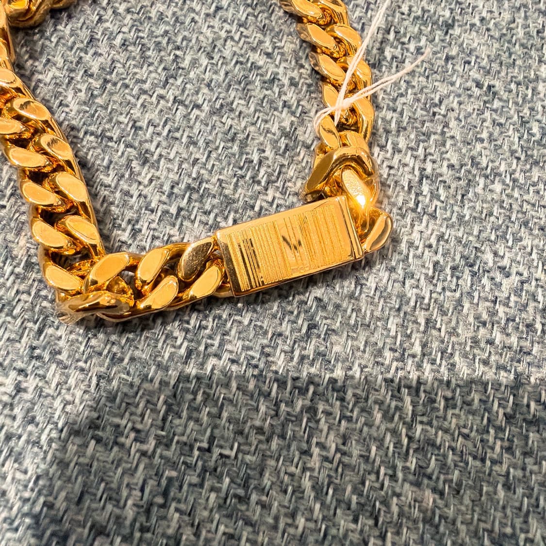 (정품/새상품) VETEMENTS 베트멍 남성 골드 바코드 체인 팔찌 상품이미지2
