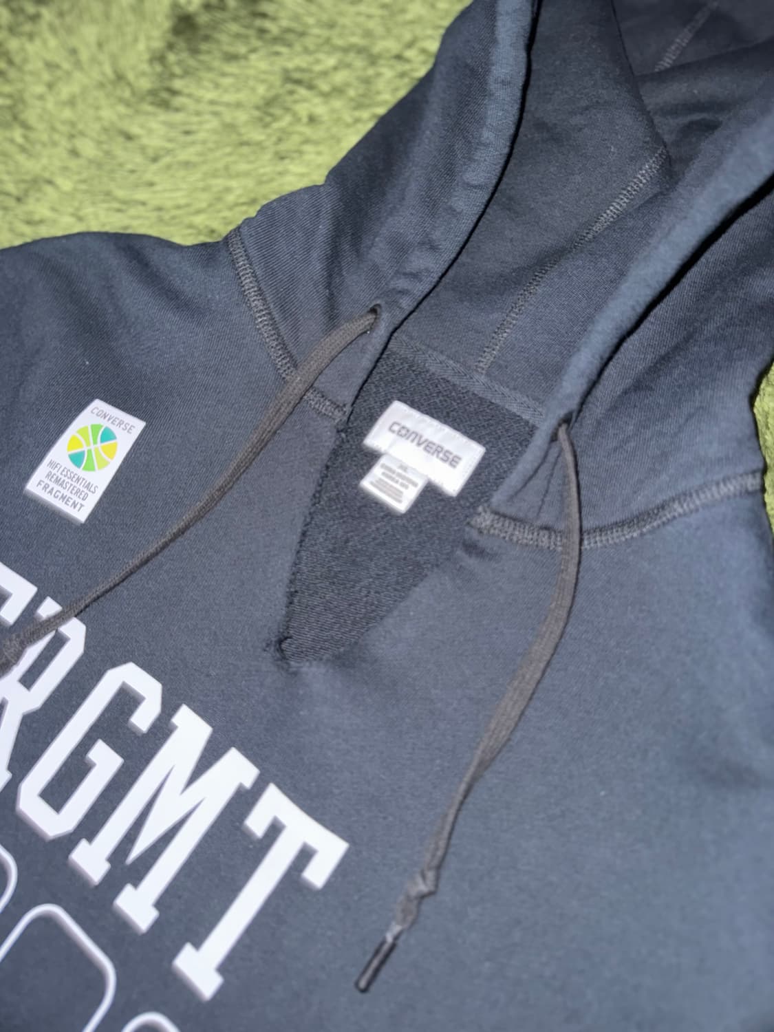 [XL] 컨버스 X 프라그먼트 디자인 콜라보 컷오프 후디 네이비 상품이미지3