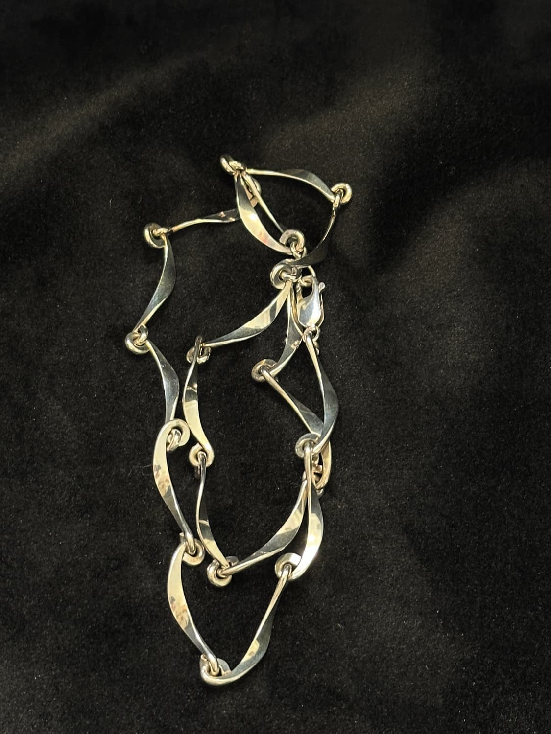 80~90s Twisted Link 925Silver Necklace 상품이미지3