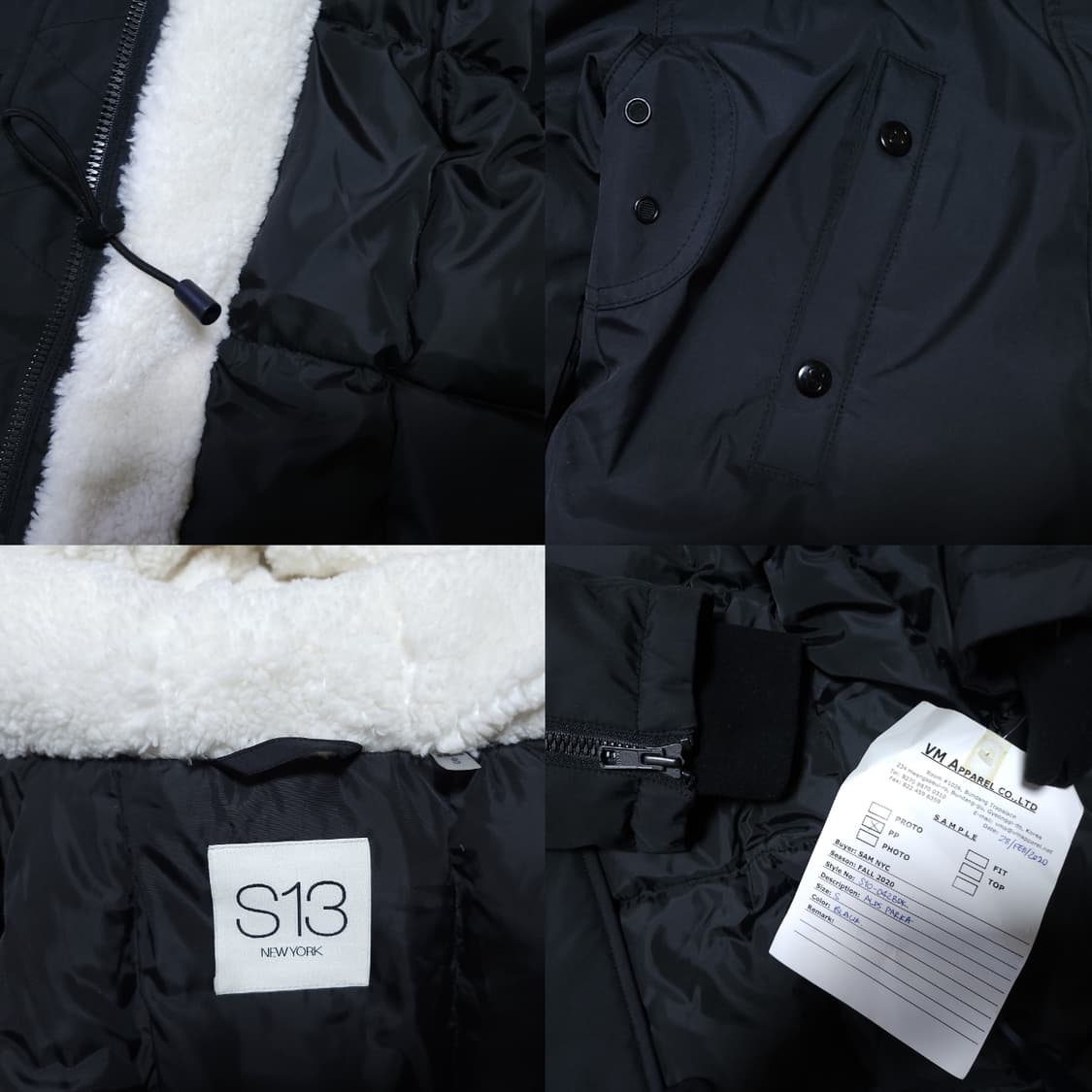 S13 여성패딩 파카 S 새상품 블랙 상품이미지10