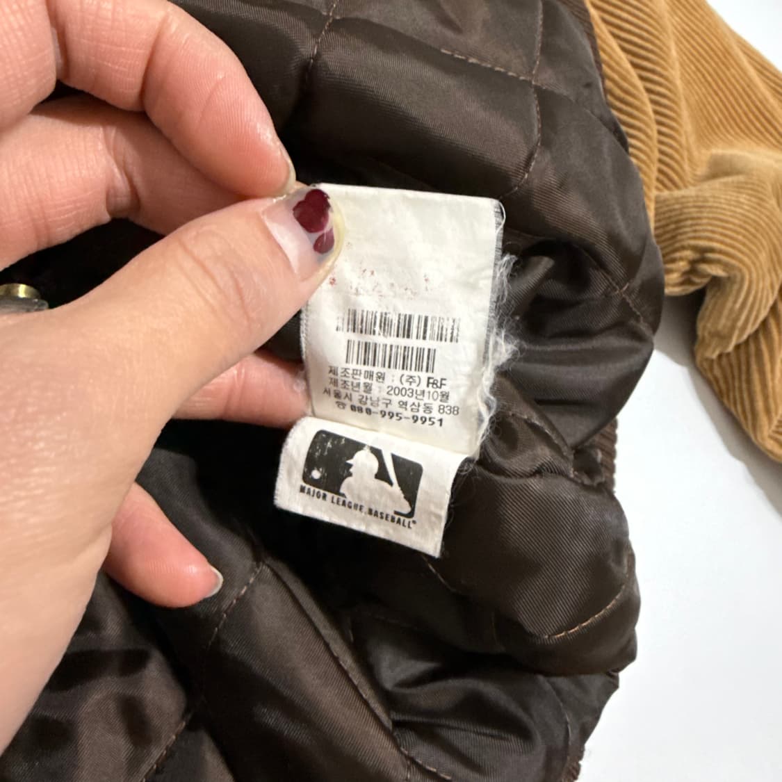 2003 MLB 보스턴 레드삭스 코듀로이 자켓  상품이미지6