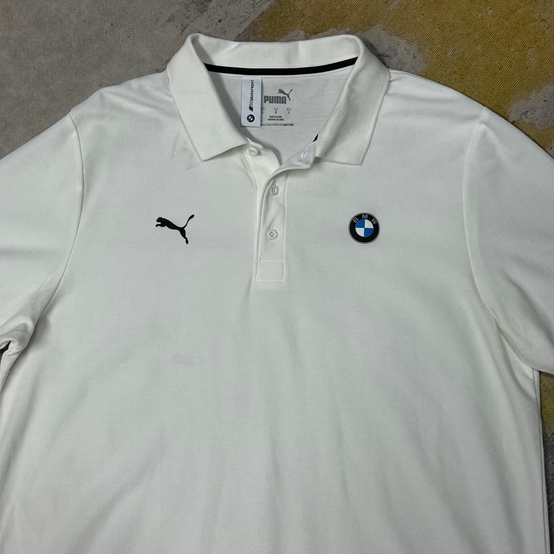 푸마 BMW 폴로 반팔 화이트 L 상품이미지2
