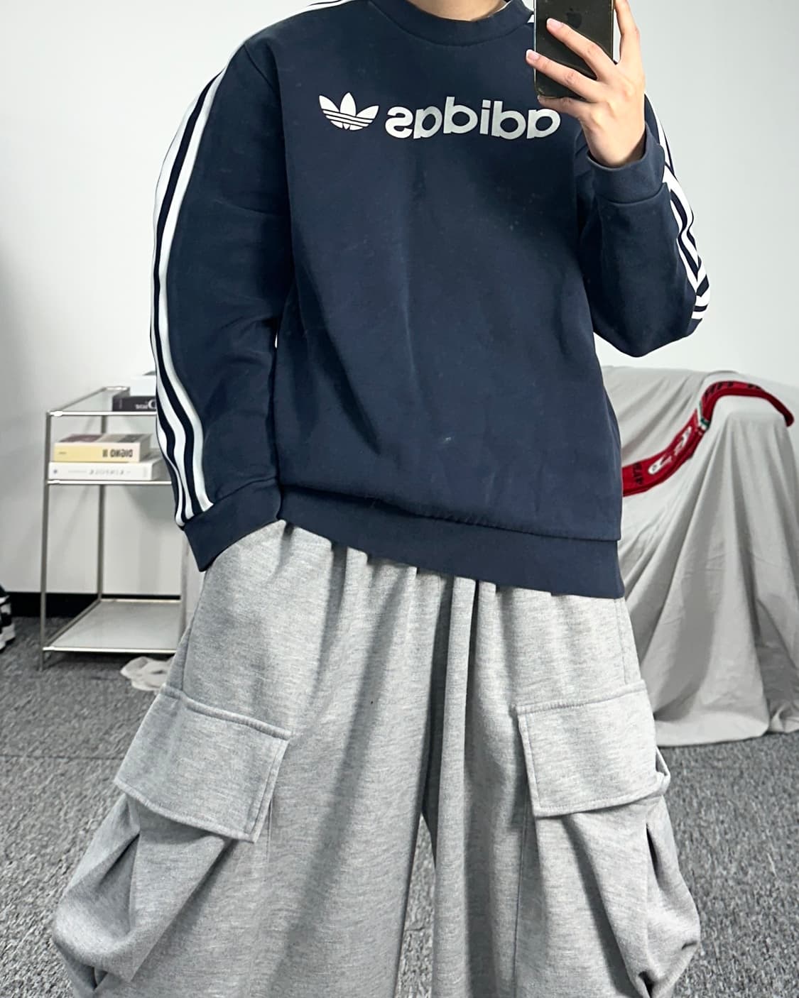 아디다스 빅로고 맨투맨 M 상품이미지3