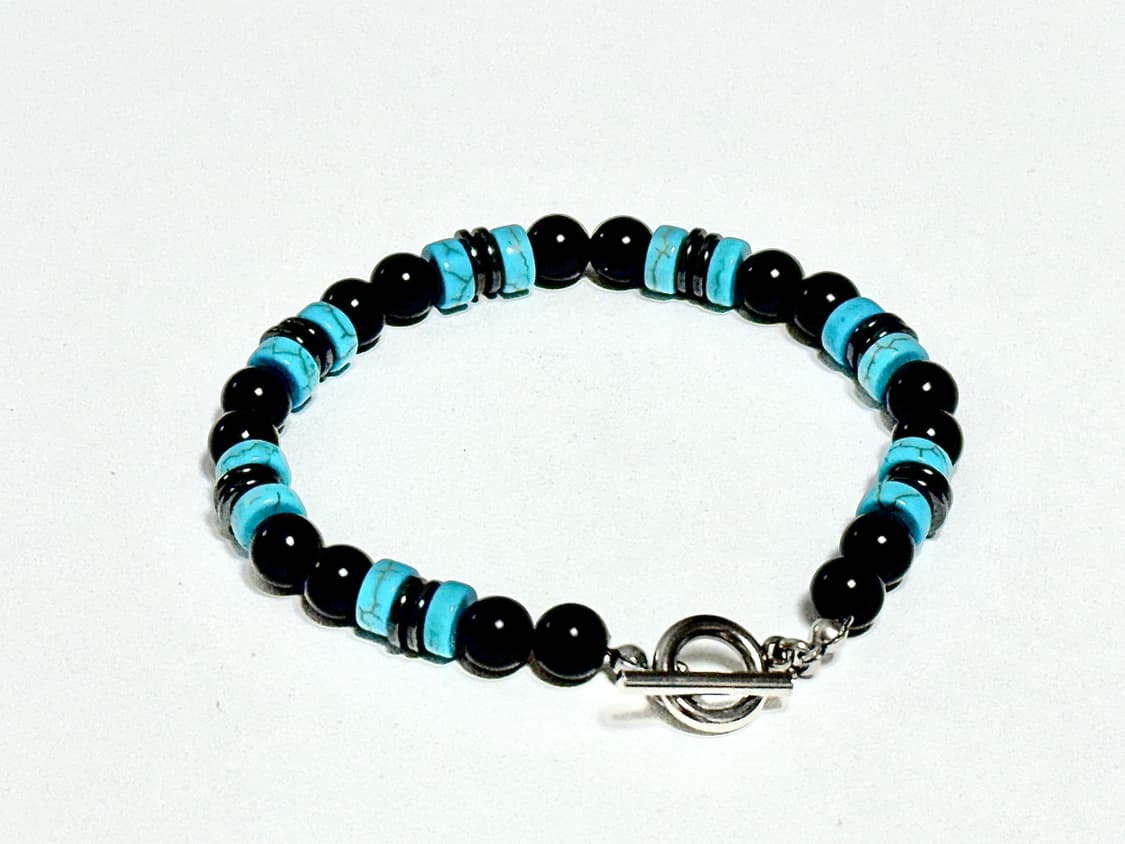 (핸드메이드) 오닉스 앤 아더 고급 원석팔찌 상품이미지2