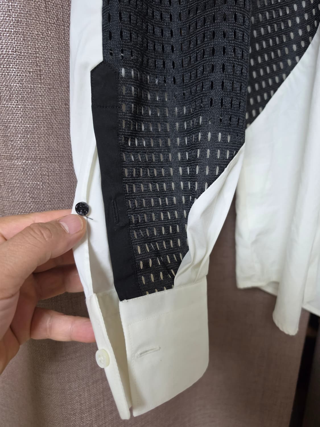 닐바렛화이트메쉬셔츠 15  3/4 상품이미지2