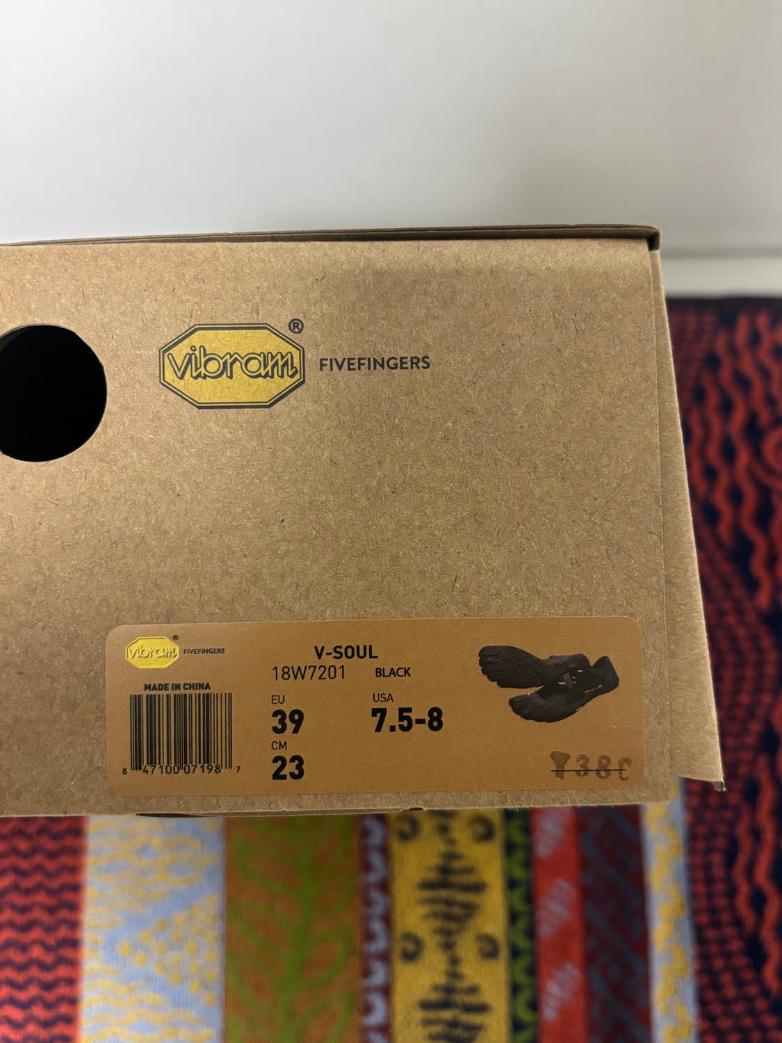 [새상품] 비브람 파이브핑거스 V-SOUL 블랙 상품이미지3