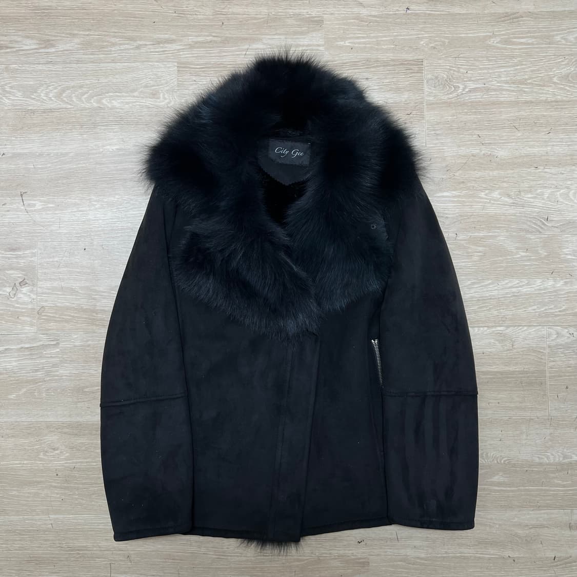 시티지 여성 스웨이드 무스탕 퍼자켓 [블랙] M/95 상품이미지1