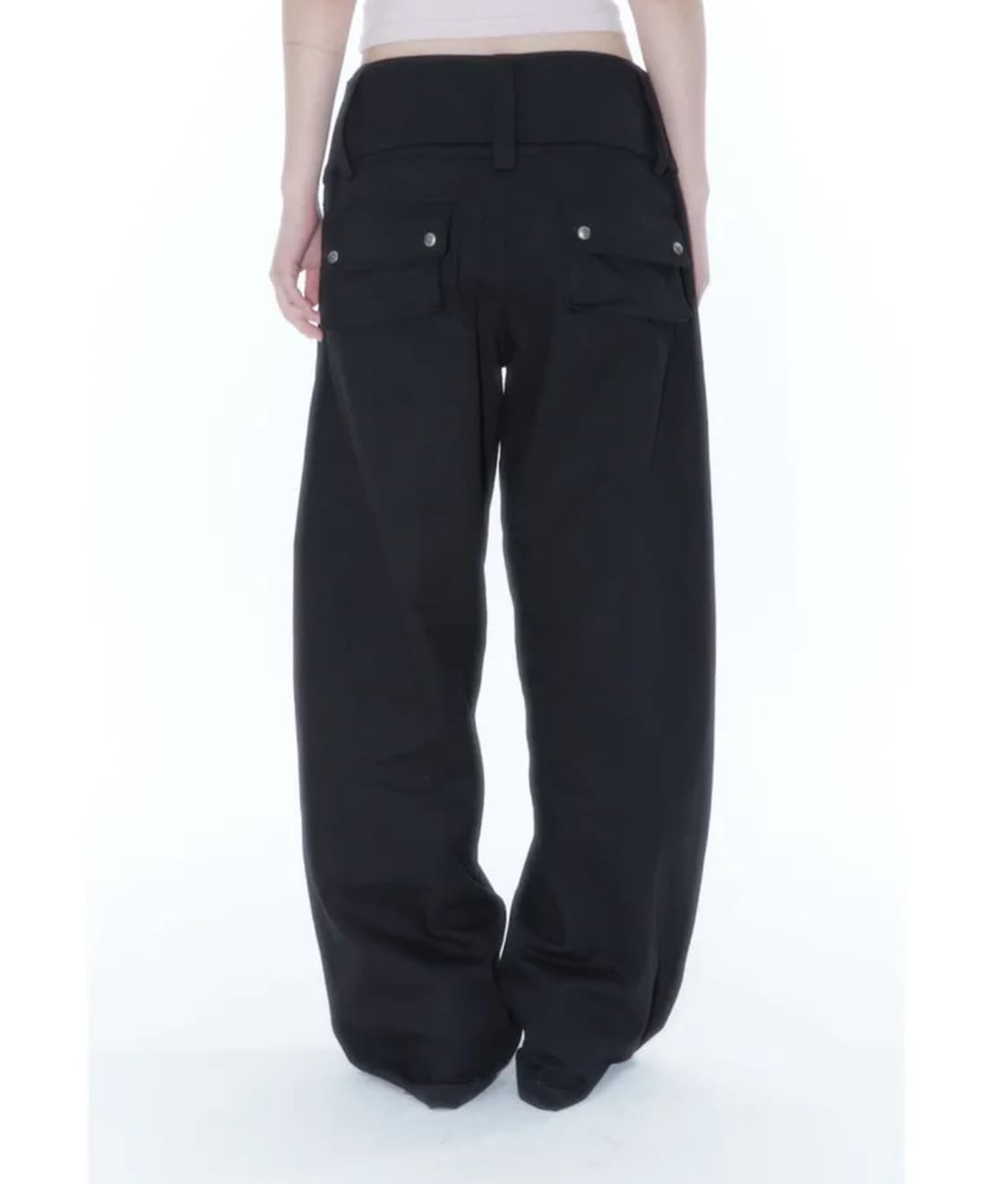 카시코 Belt Rivet Oval Pants Black 상품이미지2