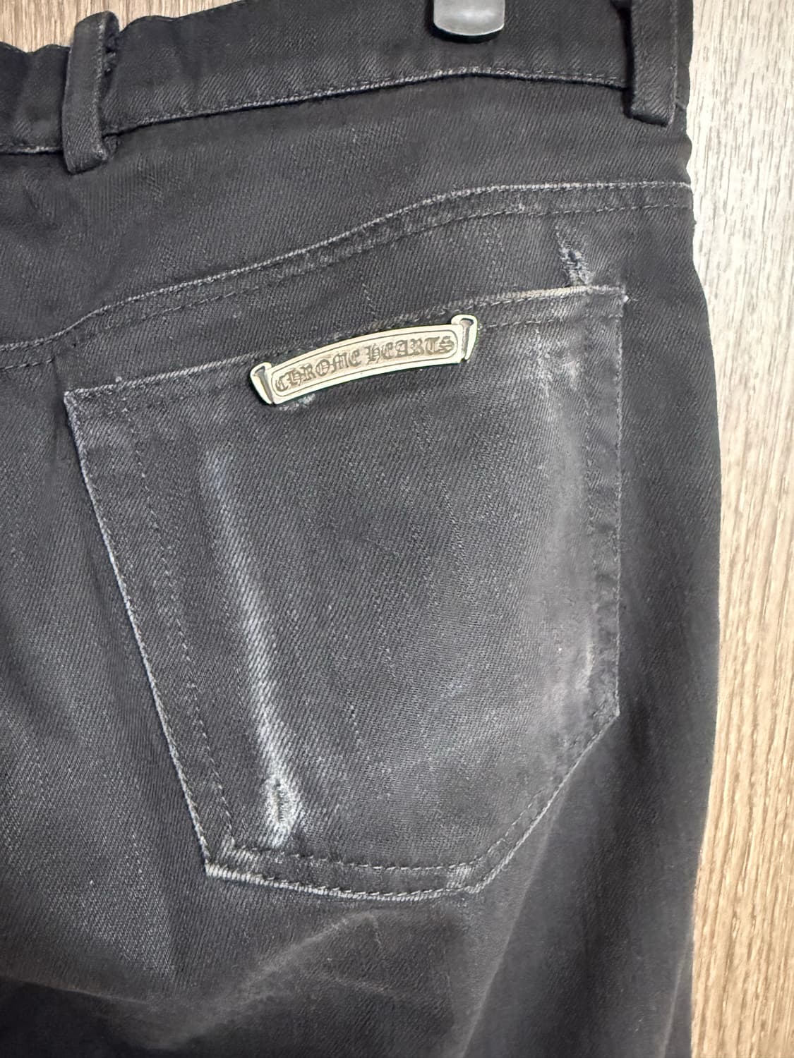 [32] 크롬하츠 플레어 니 블랙 데님팬츠 상품이미지8