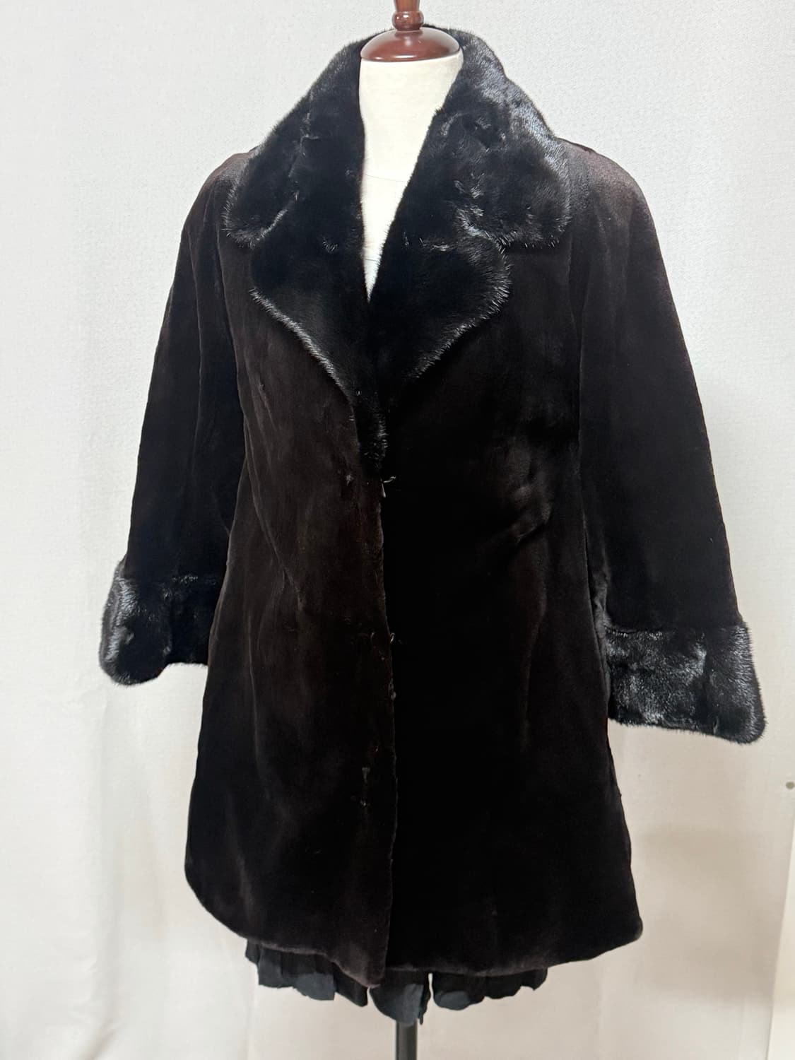 무배) 이태리 사가밍크 블랙 깎은밍크 벨트 퍼코트 상품이미지5