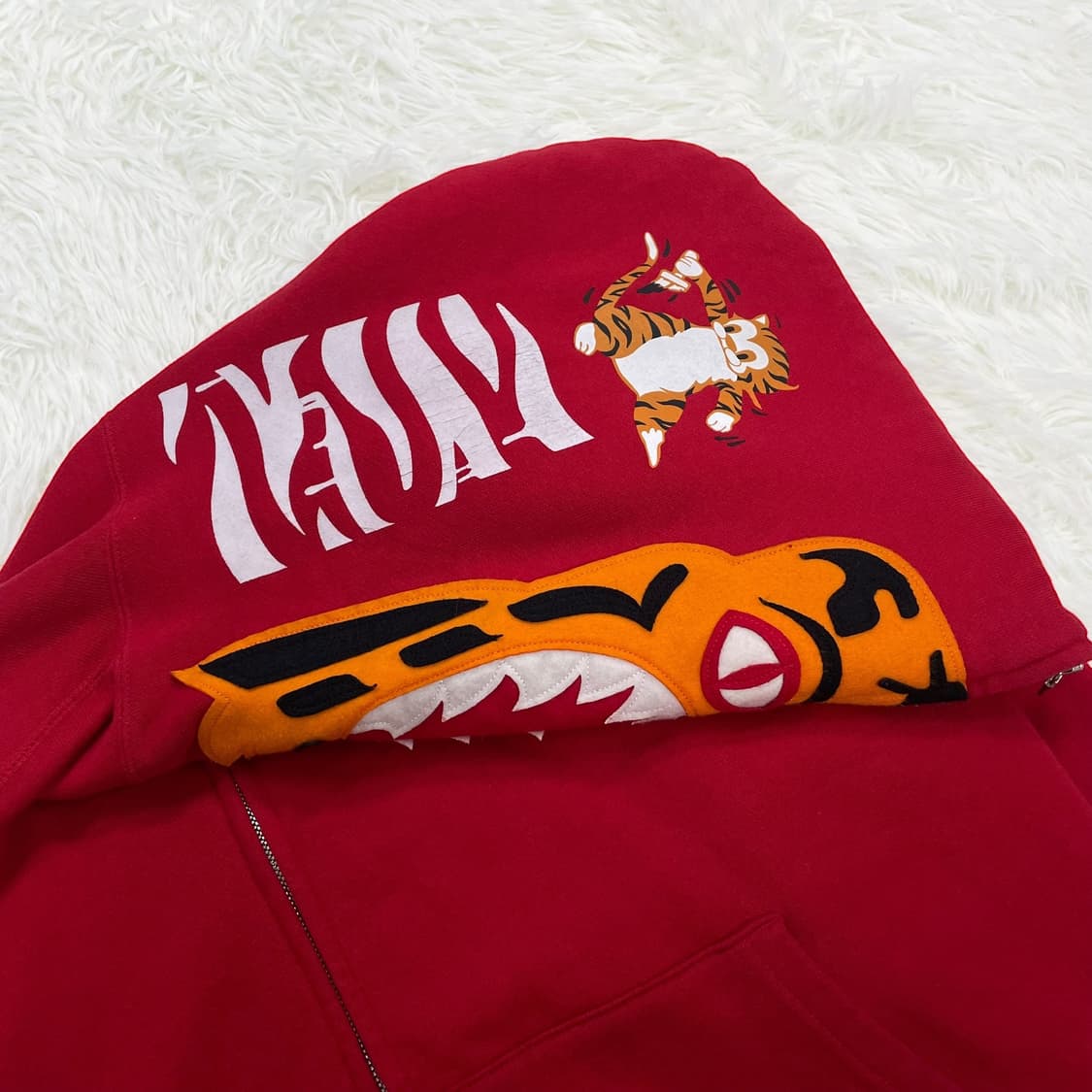 베이프 Bape 타이거 풀 후드집업 레드 상품이미지5