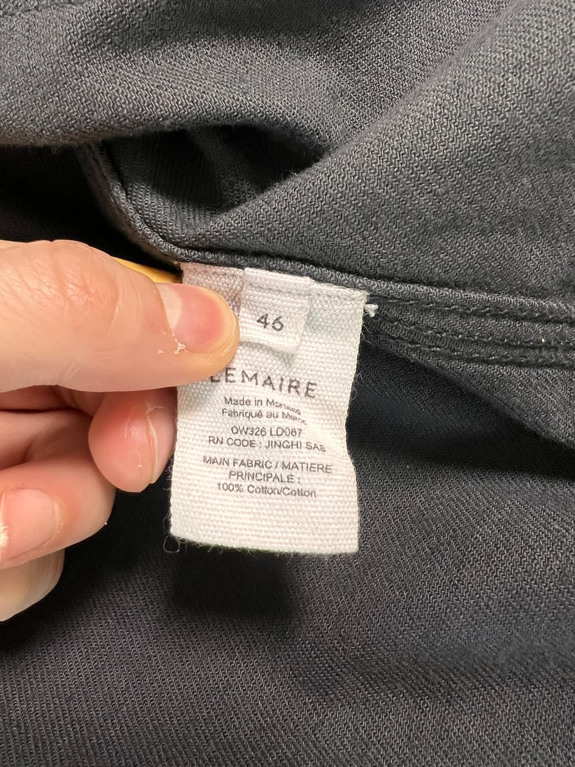 르메르 데님 스탠드 칼라 오버셔츠 징크 상품이미지7