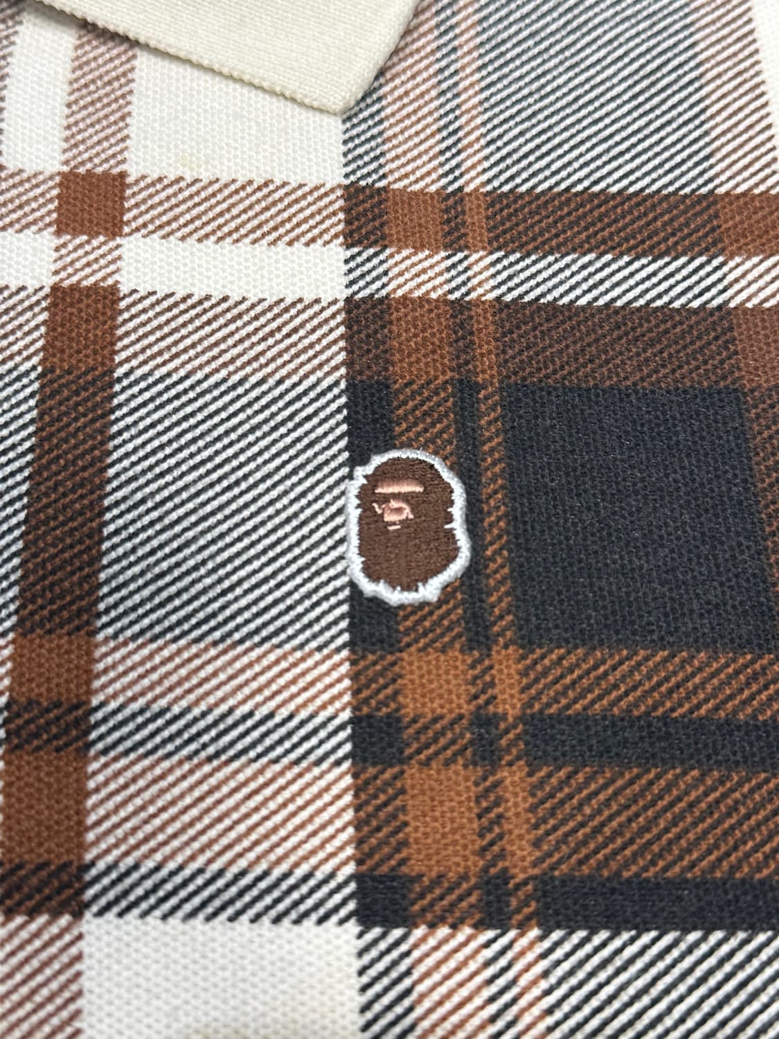 베이프 아카이브 체크 패턴 사루 패치 폴로티 반팔 티셔츠 상품이미지2