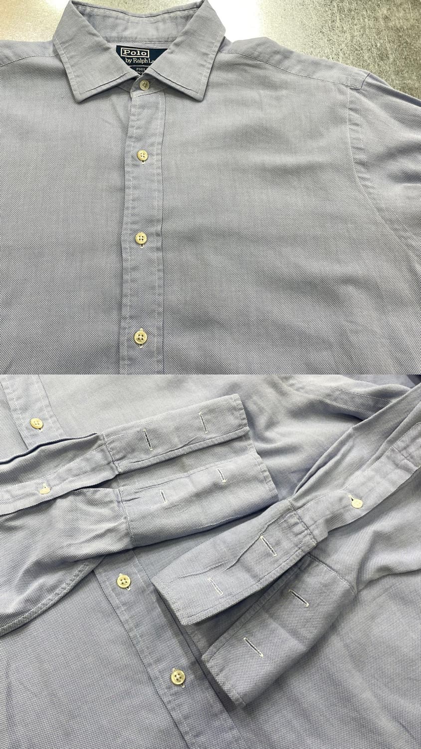 (16 1/2) POLO 폴로 랄프로렌 솔리드 셔츠 드레스셔츠 필립 상품이미지8