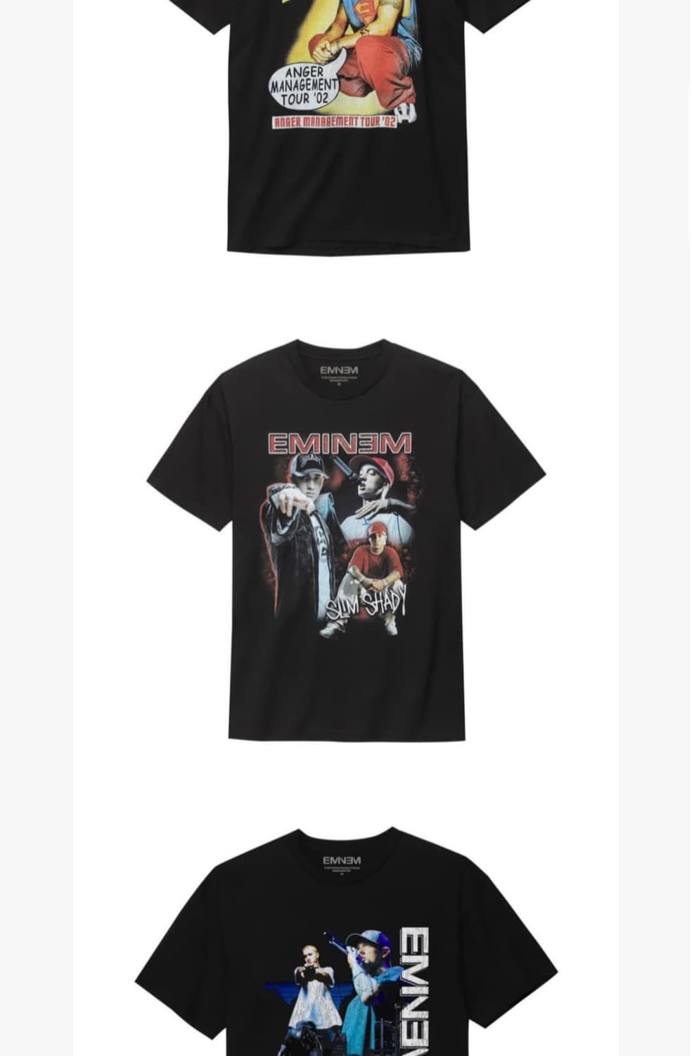 에미넴 2020s 올드스쿨 힙합 아트워크 다크 반팔 티셔츠 상품이미지5