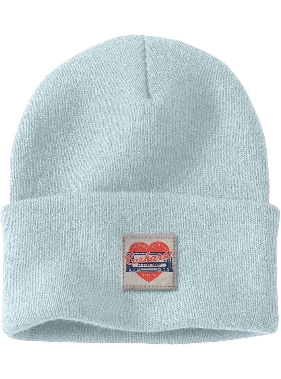 칼하트 니트 하트 패치 비니 (하늘색 / 얼리 포그 색상) 상품이미지1