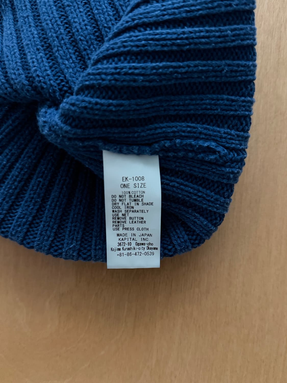 캐피탈 컨트리 인디고 워싱 비니 Kapital 상품이미지4