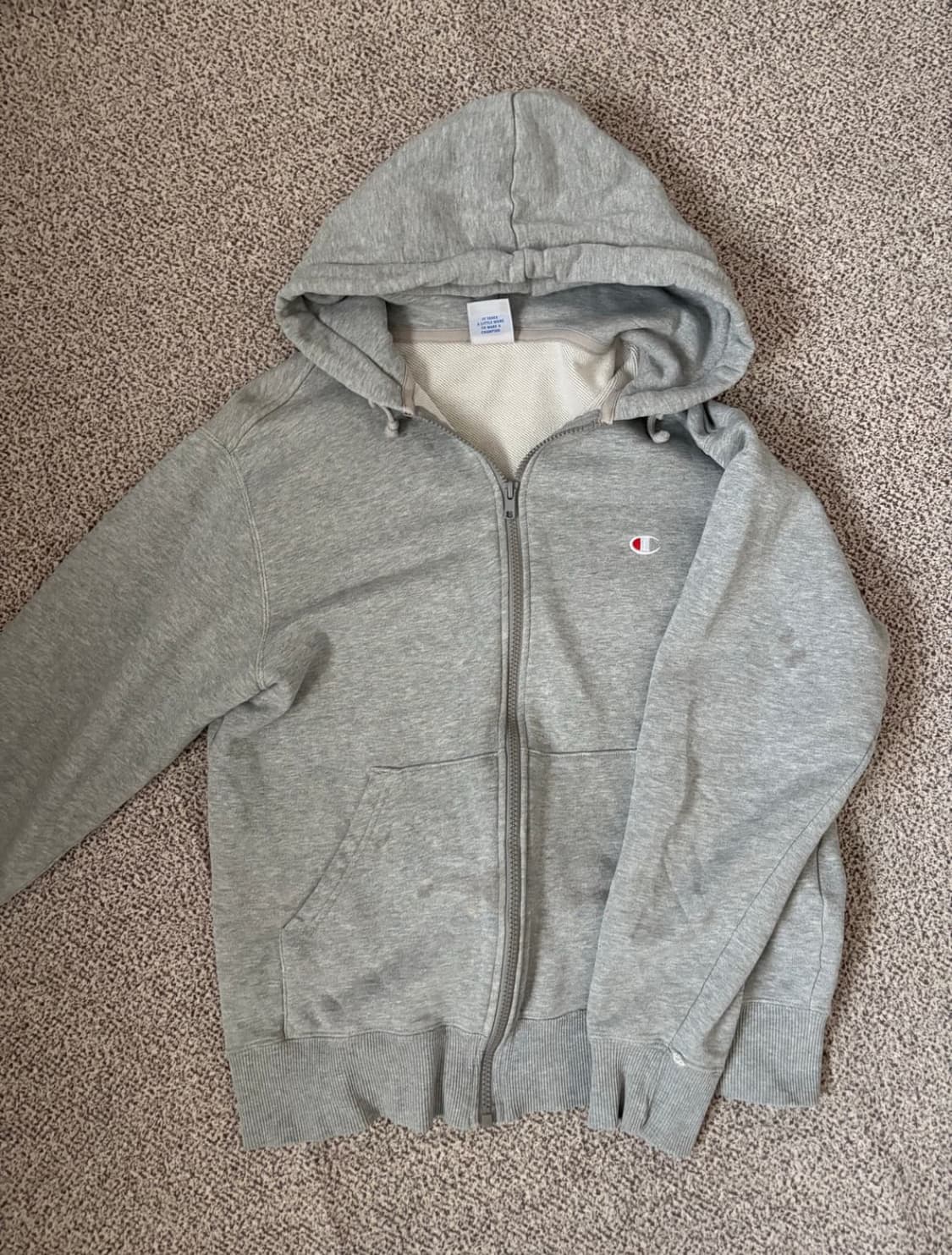 Champion 챔피온 베이직 그레이 후드티 상품이미지1