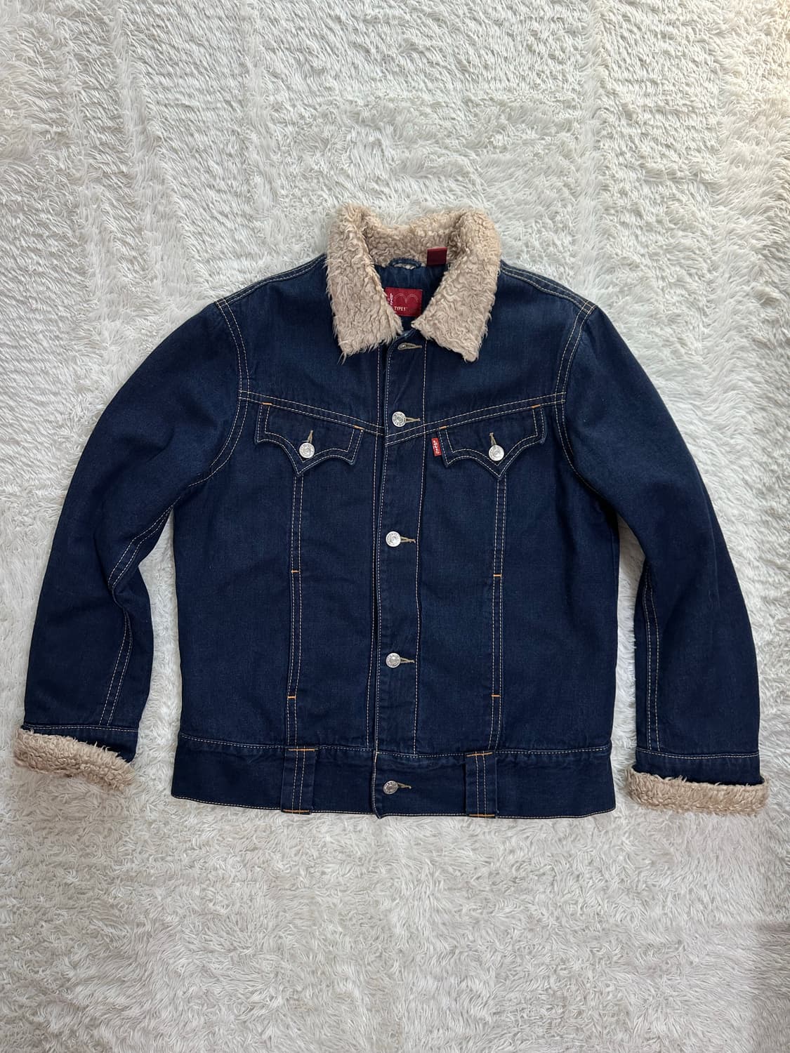 리바이스 TYPE 1 JEANS 양털 데님 자켓 105 상품이미지4