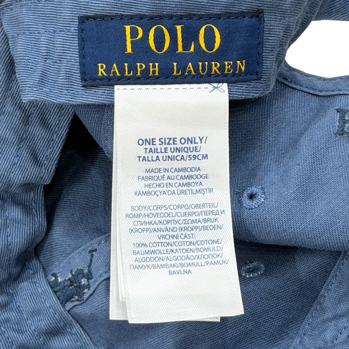 폴로랄프로렌 포니 코튼 치노 볼캡 모자 블루 상품이미지4