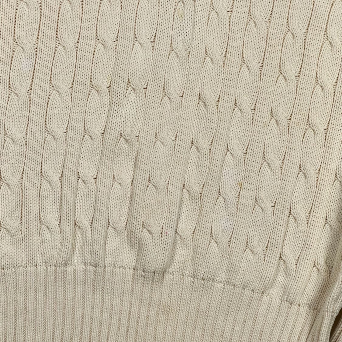 폴로 랄프로렌 클래식 아이보리 케이블 니트 (M) 상품이미지5