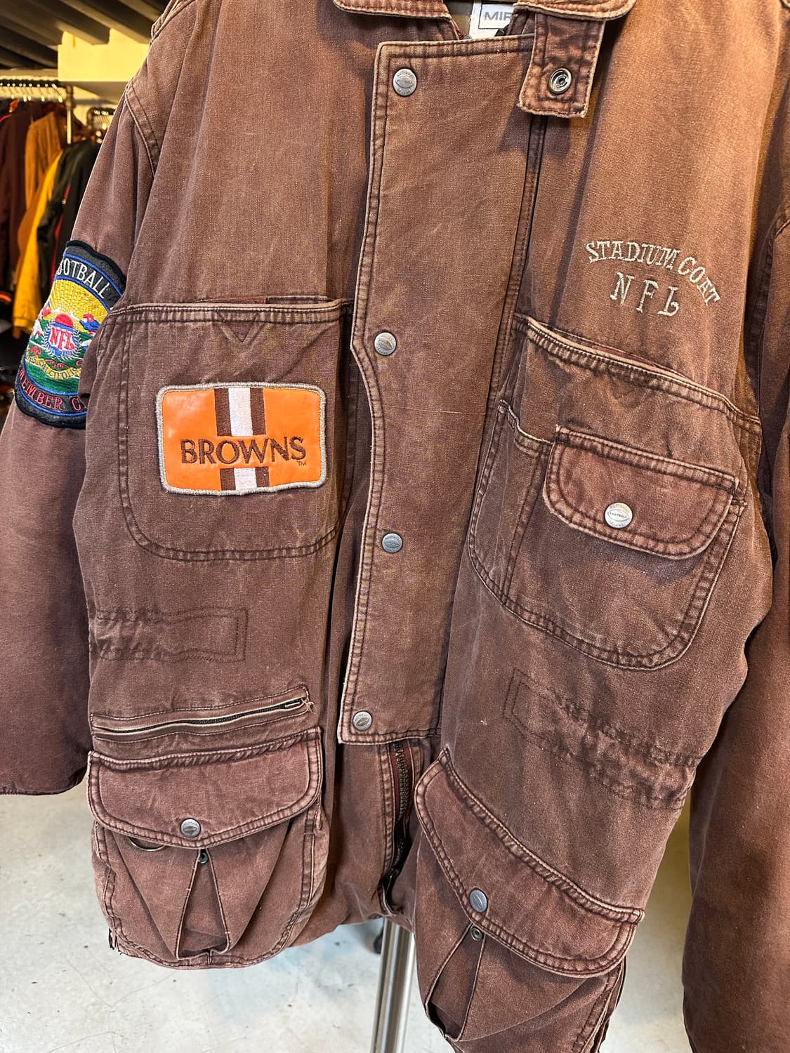 90s NFL 미리지 미식축구 클리블랜드 브라운스 파카 1990 상품이미지4