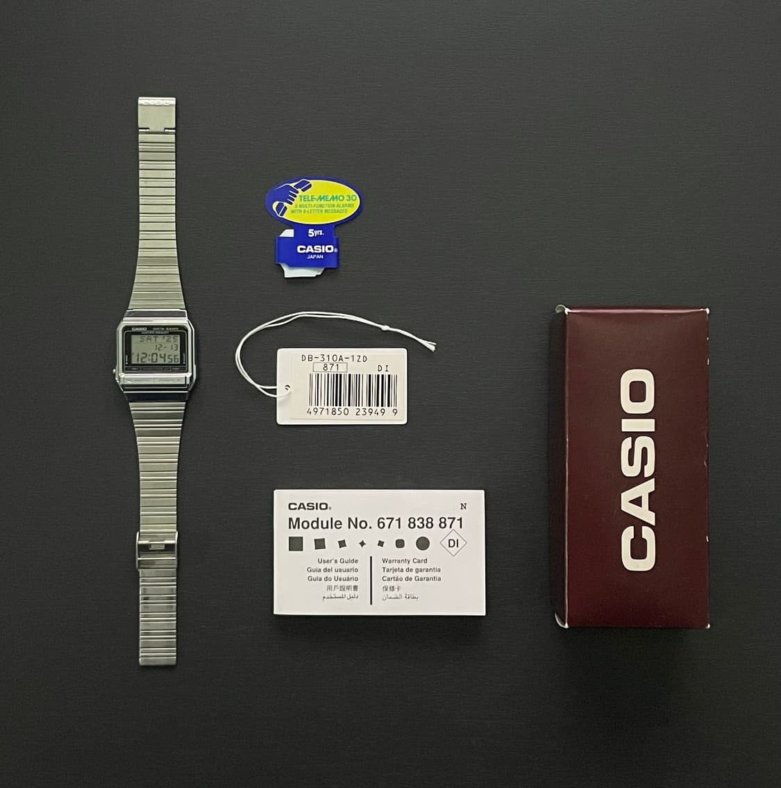 [풀구성] 카시오 데이터뱅크 DB-310 실버(은장) 메탈 상품이미지2