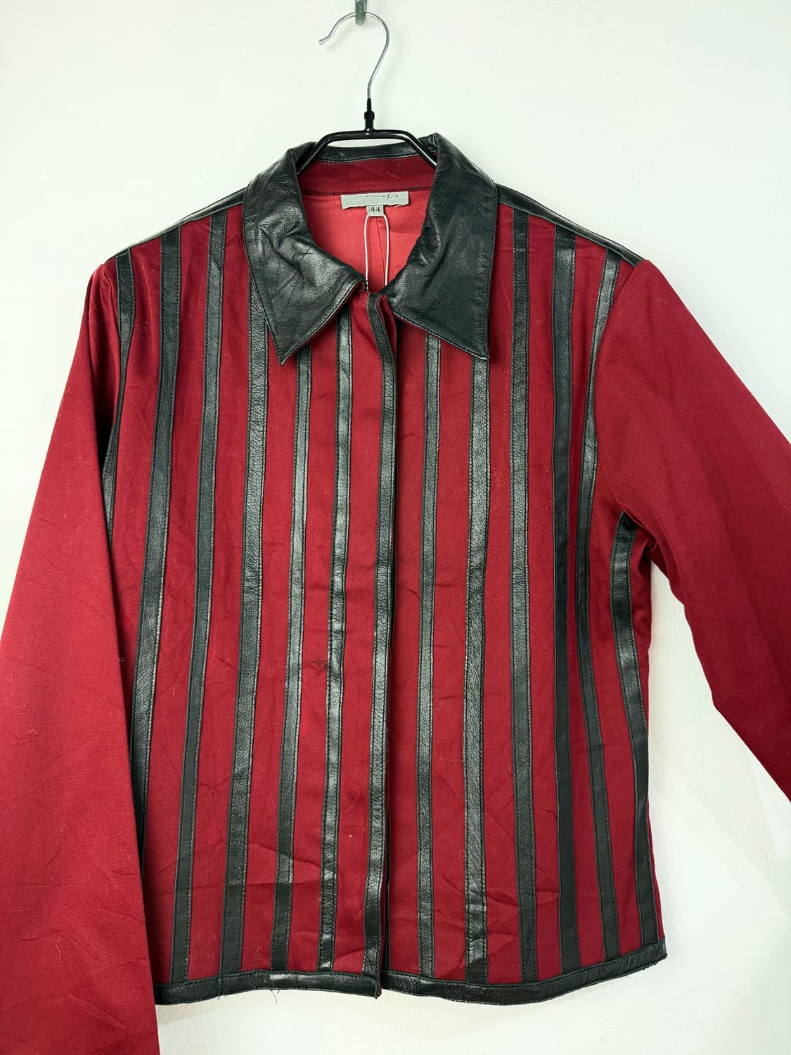 이태리 빈티지 레더 트리밍 블루종 상품이미지2