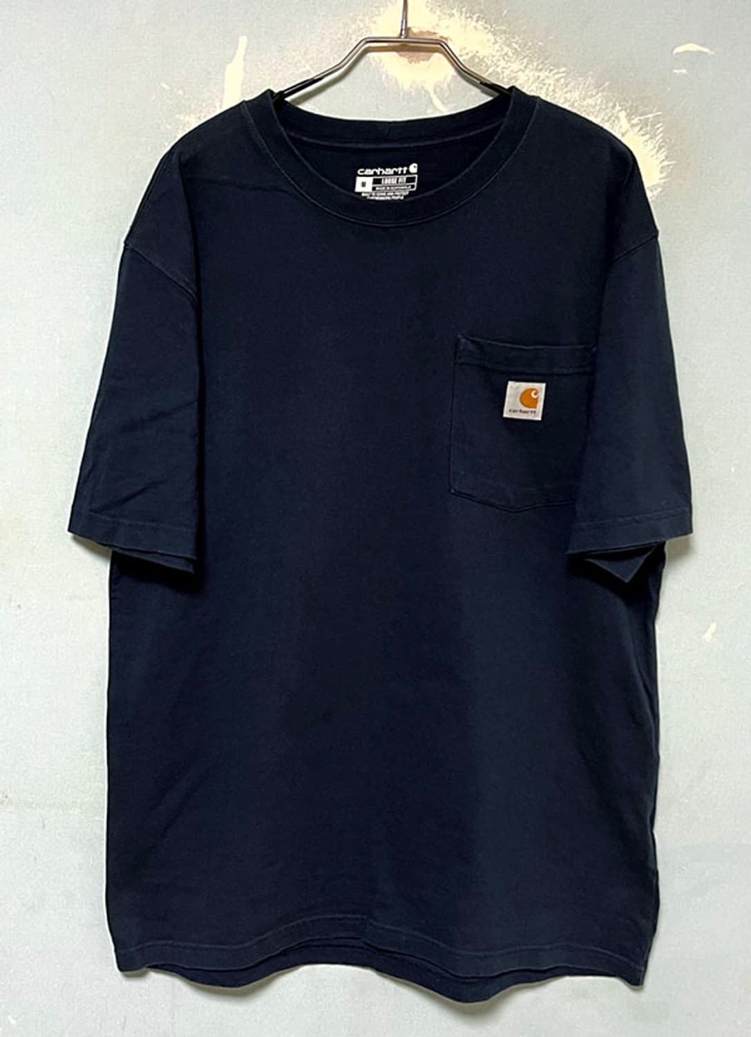 칼하트 K87 남자 포켓 반팔티 네이비 라운드넥 캐주얼 루즈핏 L 100 상품이미지1