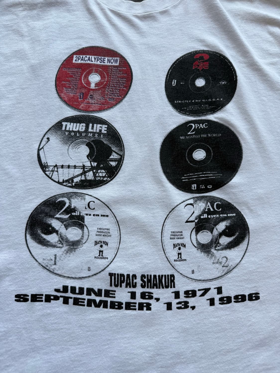 투팍 2Pac 1996s 빈티지 티셔츠 상품이미지2