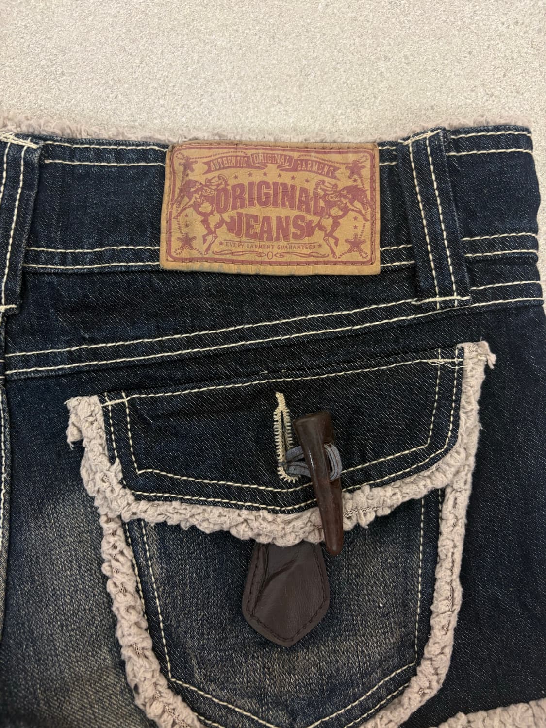 해골 퍼 데님 숏츠 상품이미지5