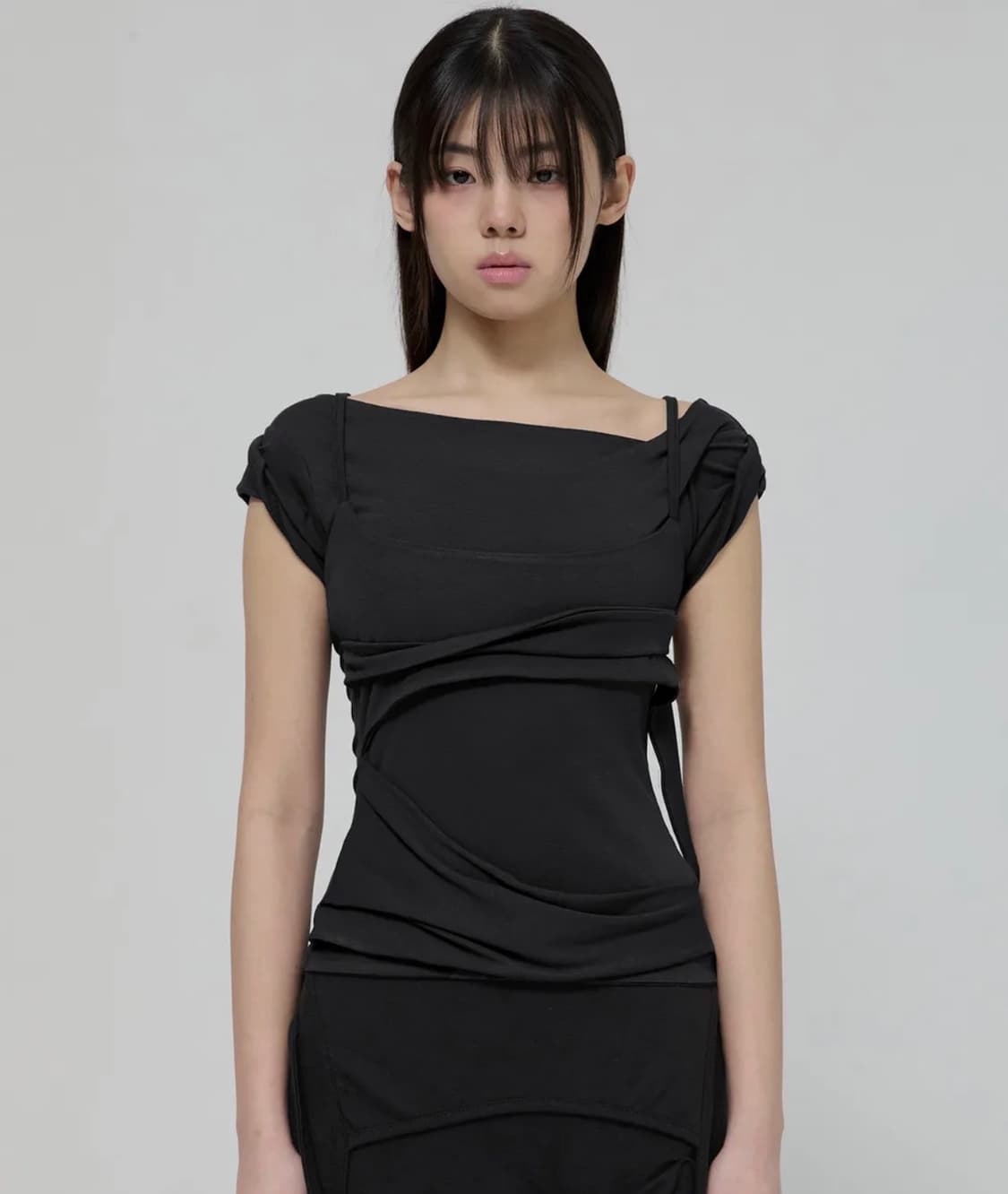 플레어업 Layered Bustier T-Shirt (FL-108_Bla 상품이미지2