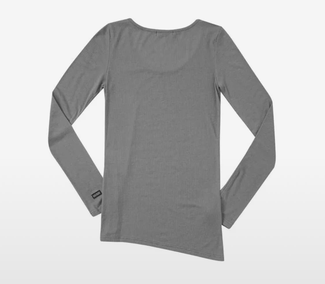 as”on DIAGONAL BUTTON T/ gray 상품이미지2