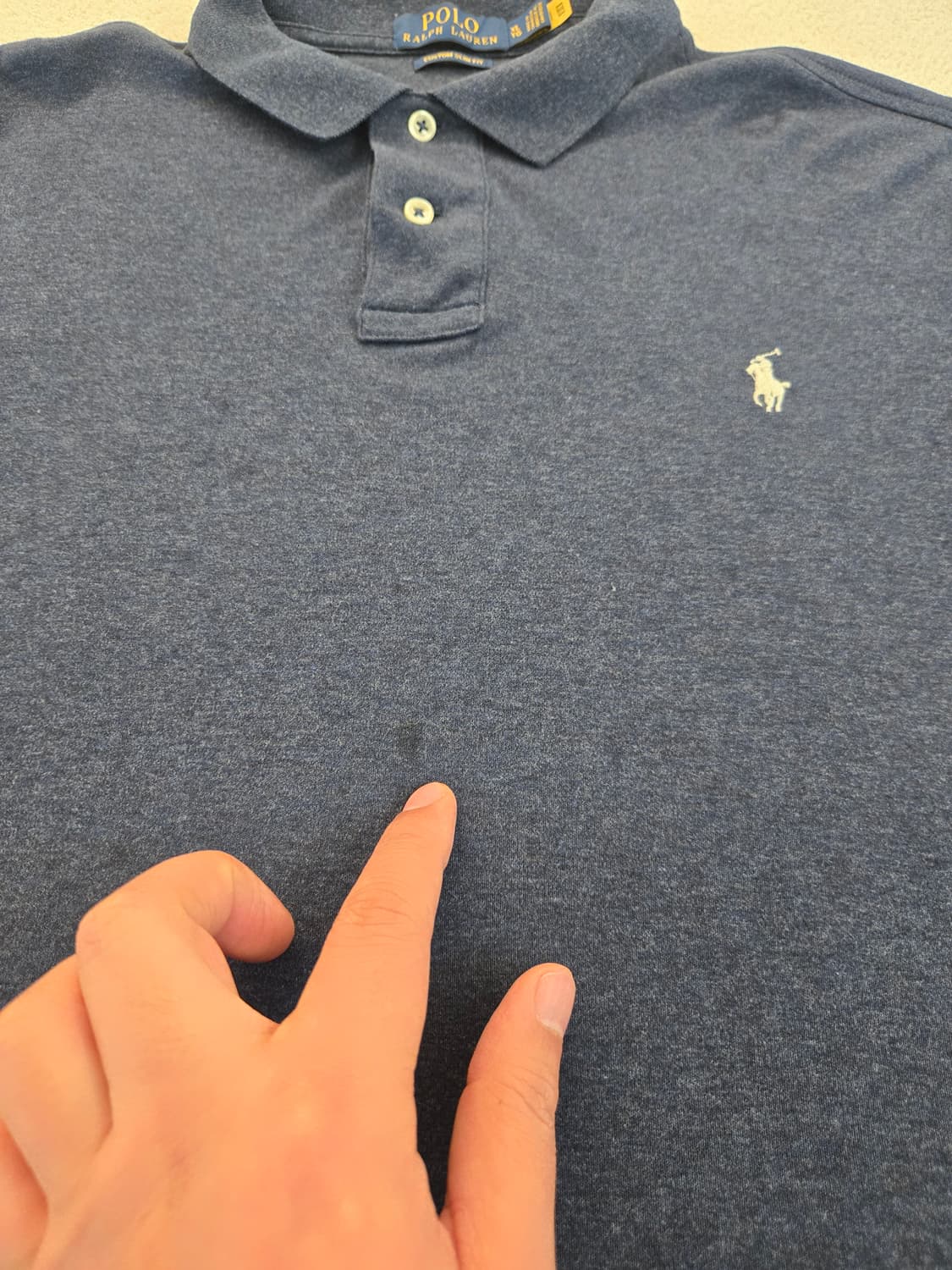 폴로 랄프로렌 네이비 긴팔 폴로티 XL 상품이미지6