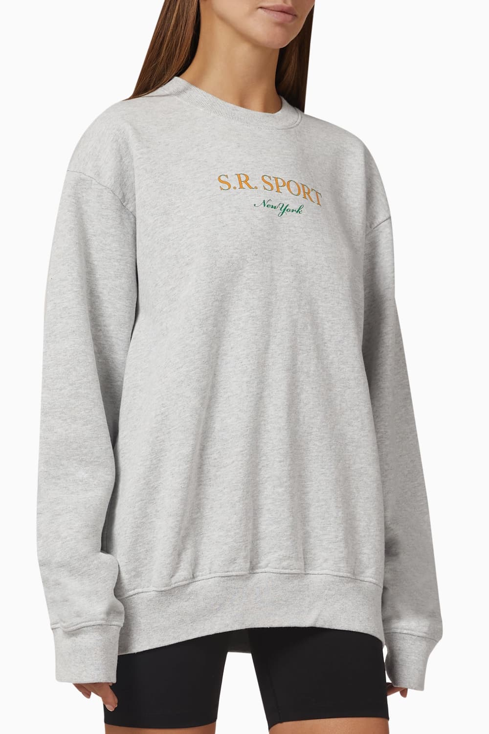 새상품 스포티앤리치 윔블던 크루넥 헤더 그레이 스웻셔츠 M 맨투맨 상품이미지4