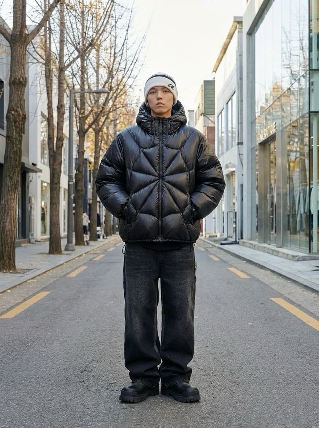 FETCH 25FW 방수 스파이더웹 구스다운  블랙 상품이미지1