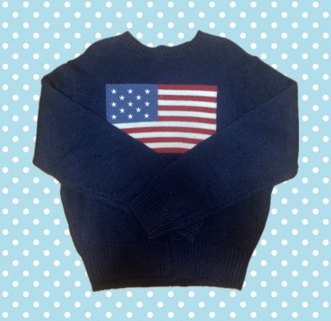 빈티지 성조기 니트 상품이미지1