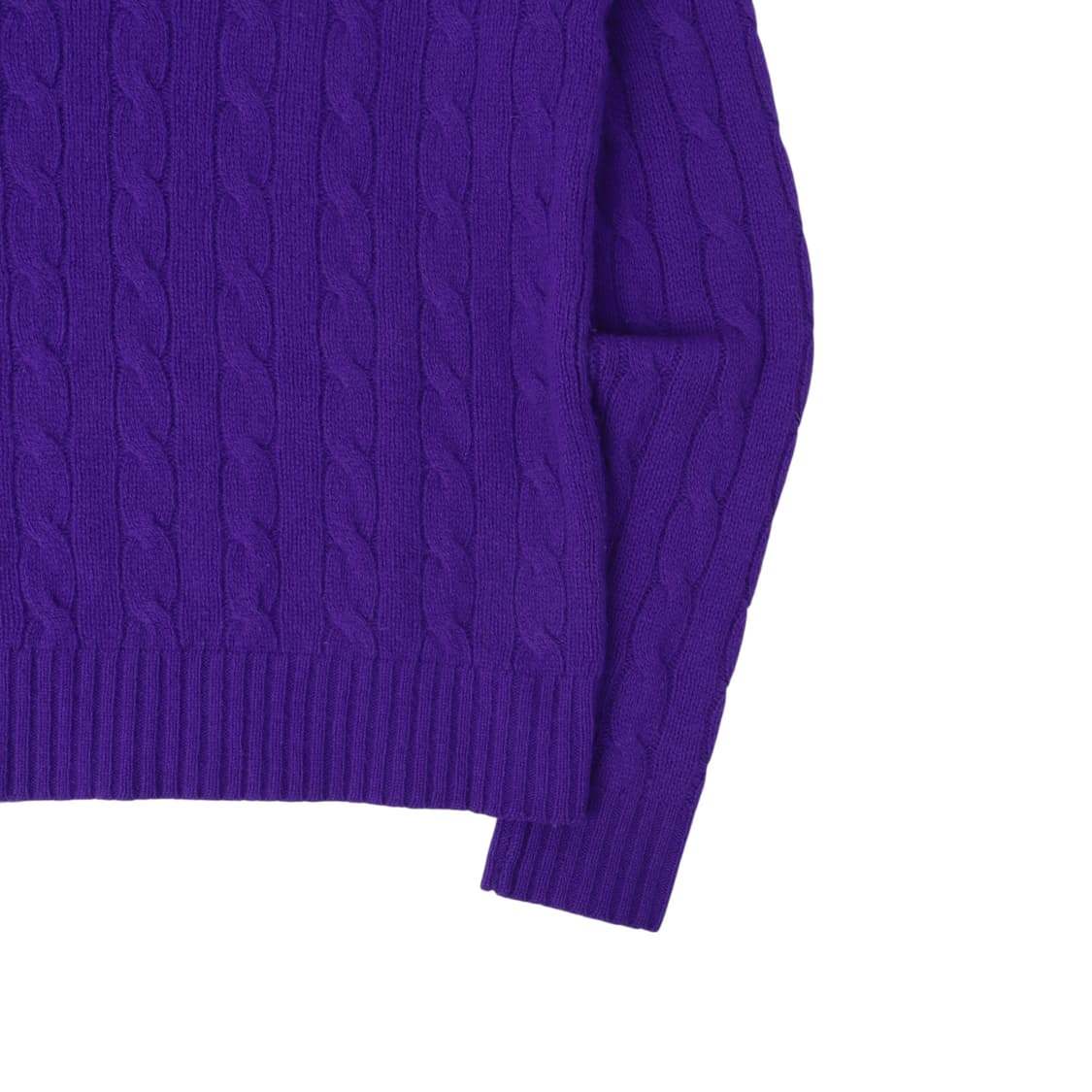 폴로 랄프로렌 퍼플 울 캐시미어 케이블 니트 상품이미지7