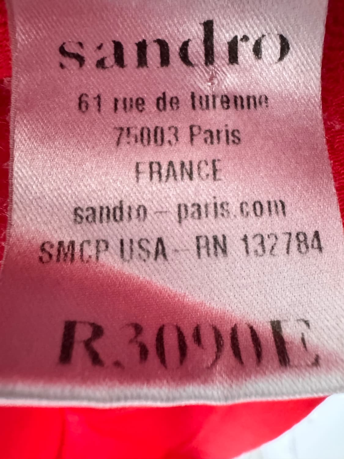 컨디션 촤상 sandro 레드 원피스 사이즈 2(55사이즈) 상품이미지5