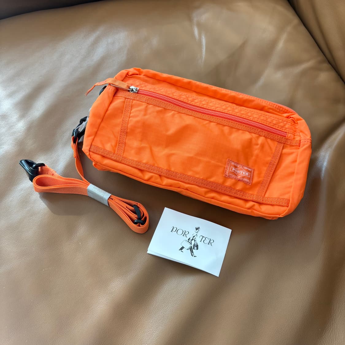 PORTER 포터 투웨이 백팩 크로스백 가방 오렌지 2way 상품이미지1