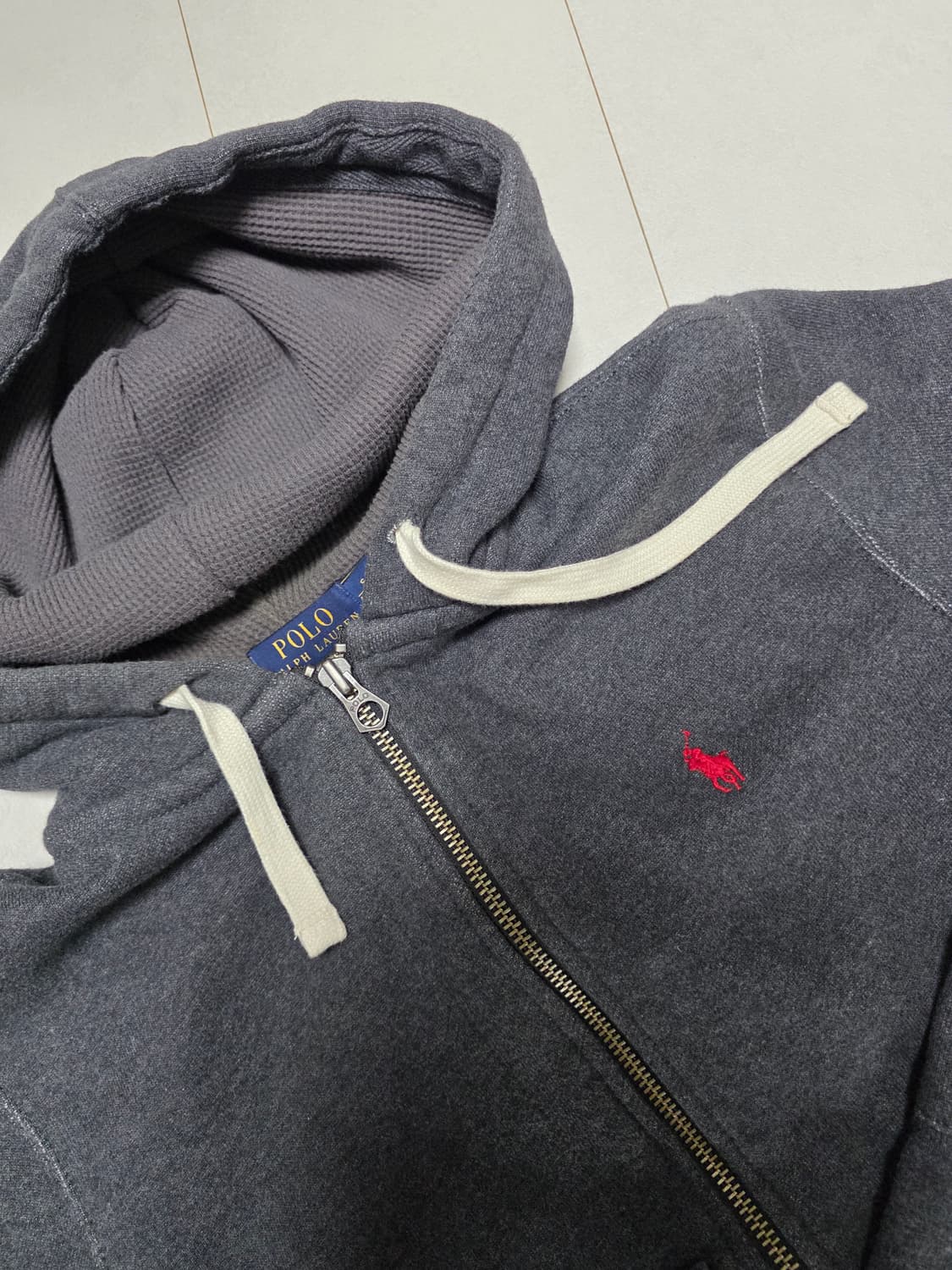폴로 랄프로렌 그레이 후드집업 S 남성 95 여성66 루즈핏55 상품이미지3