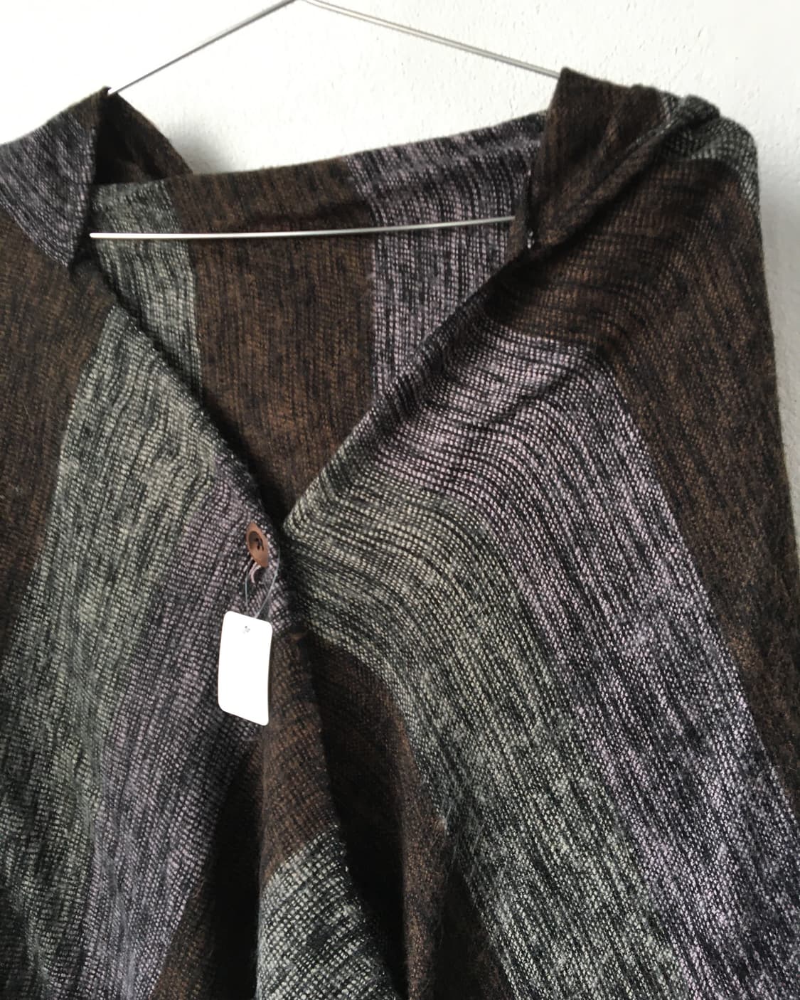 Fringe knit hood cape 상품이미지5