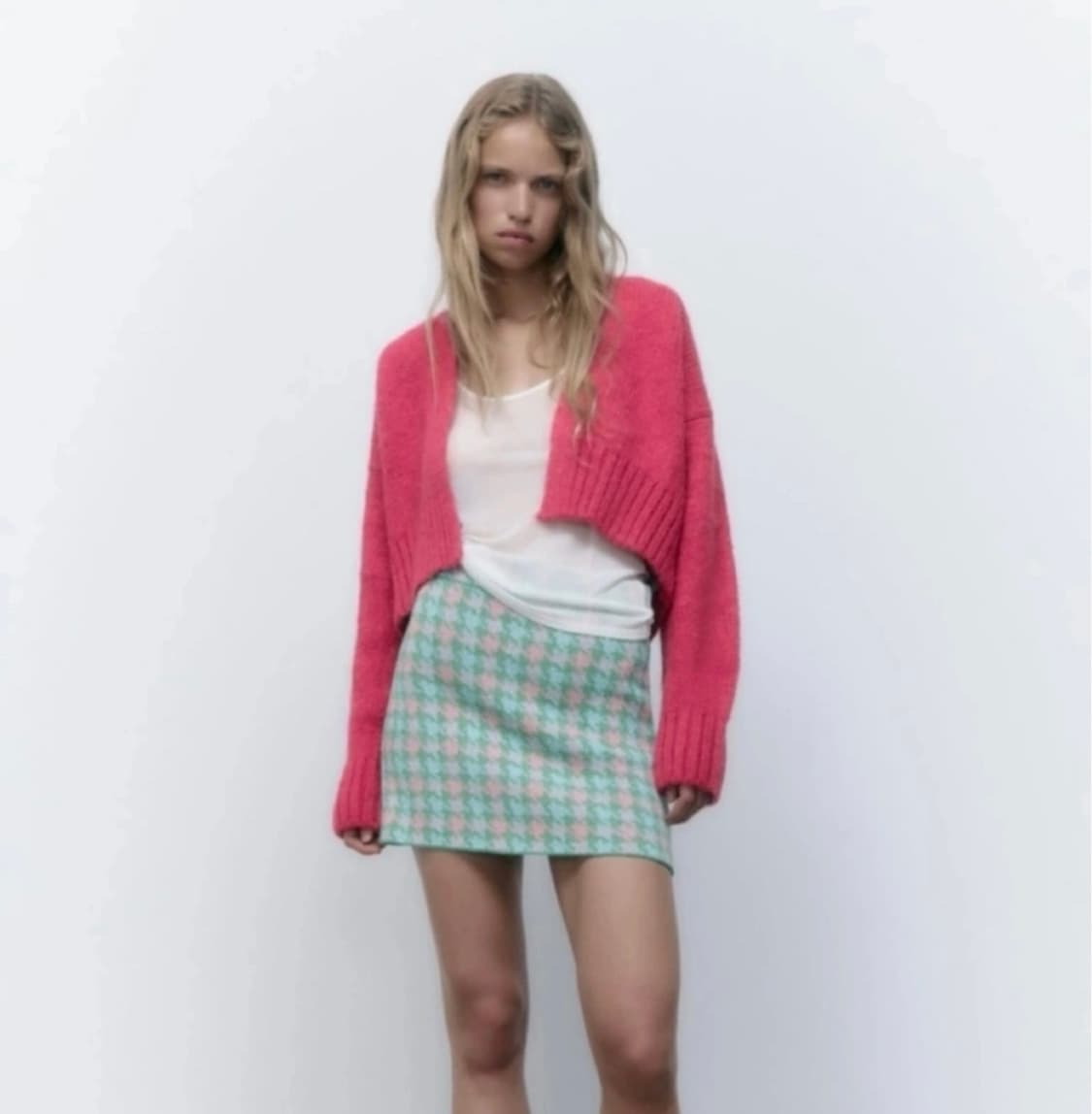 새상품) 자라 니트 크롭 가디건 자라 가디건 상품이미지1