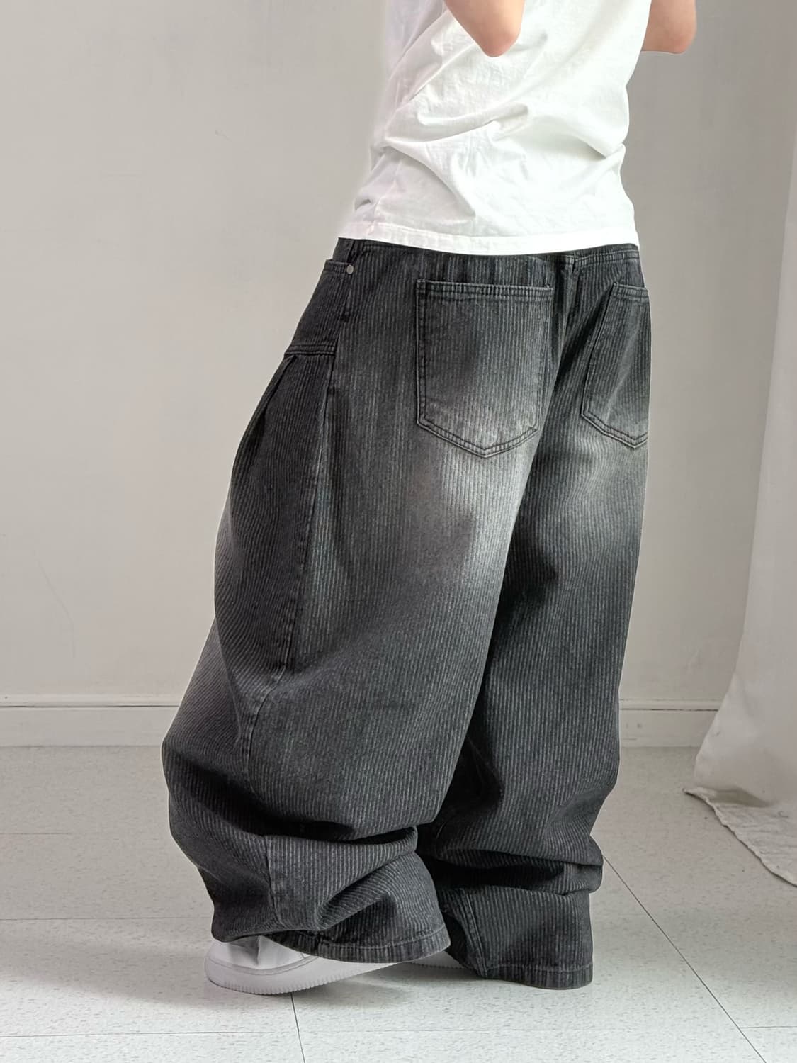 빈티지 스트라이프 벌룬 팬츠 상품이미지3