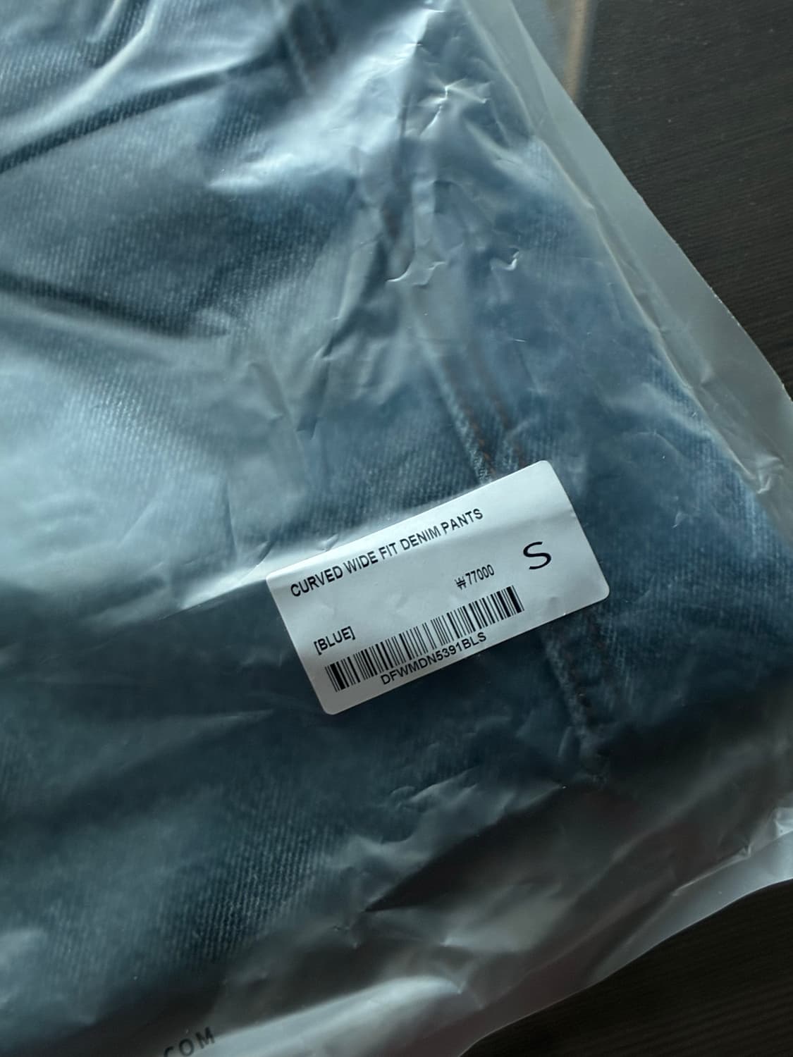 (새상품)(S) 드로우핏 우먼 커브드 와이드 핏 데님 팬츠 [BLUE] 상품이미지9