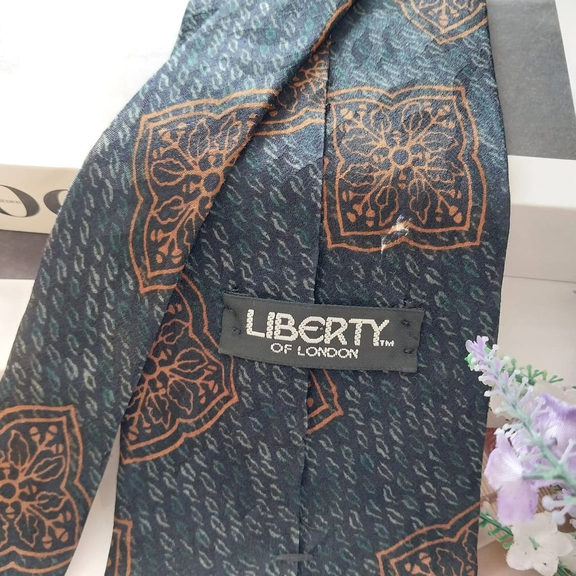 리버티 오브런던 실크 다크그린 넥타이 10.2cm A+~A등급 K1316 상품이미지6